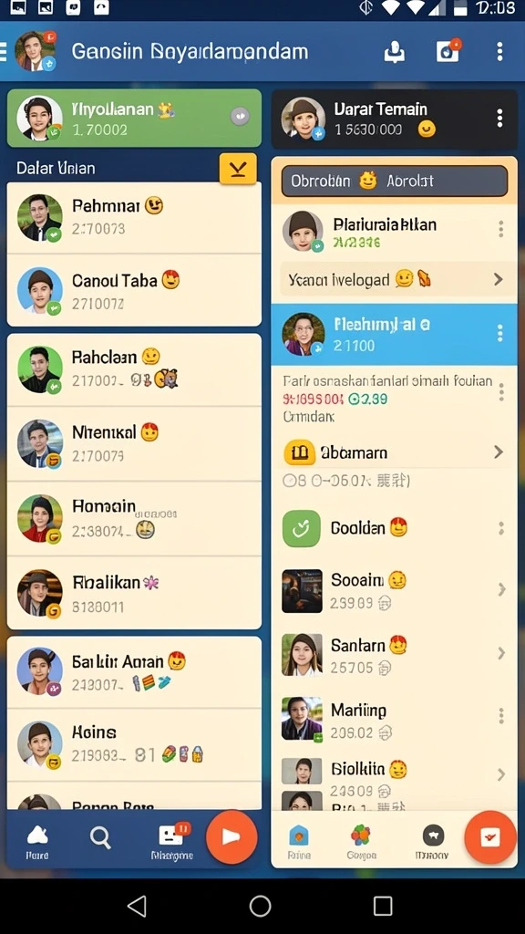 Tampilan menu utama yang menarik dan mudah digunakan.