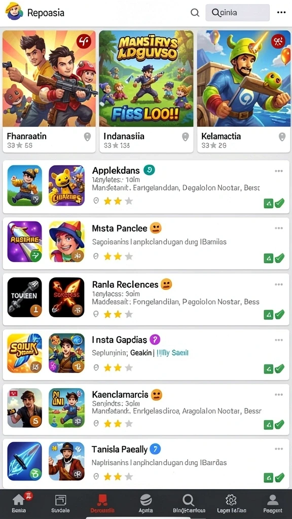 Tampilan awal yang menarik dan mudah dinavigasi.