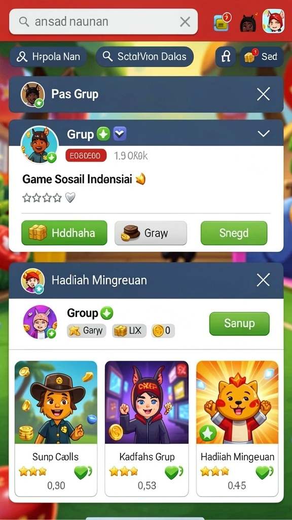 Ilustrasi berbagai karakter yang dapat dimainkan.