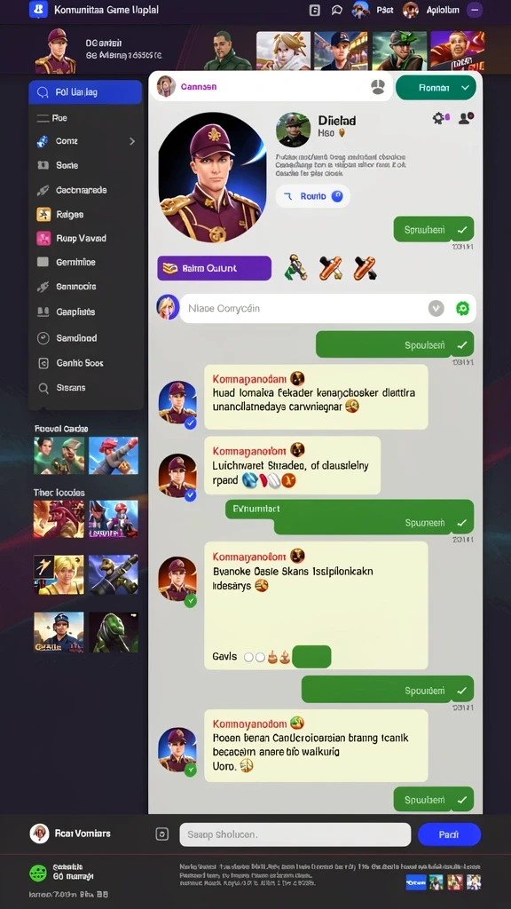 Pengguna aktif berinteraksi di forum permainan.