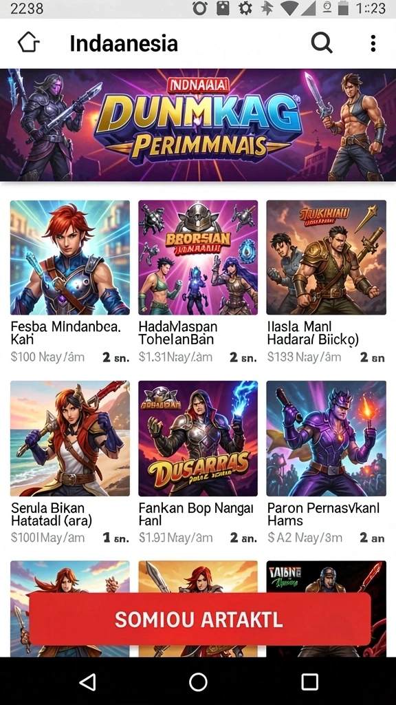 Tantangan menarik di setiap level yang harus diatasi.