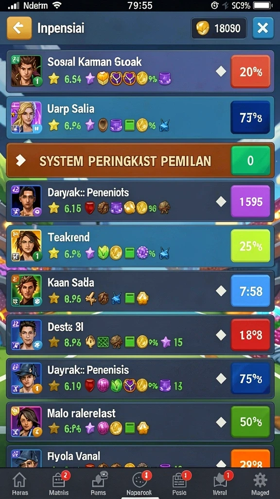 Fitur sosial yang memungkinkan bersaing dengan teman.