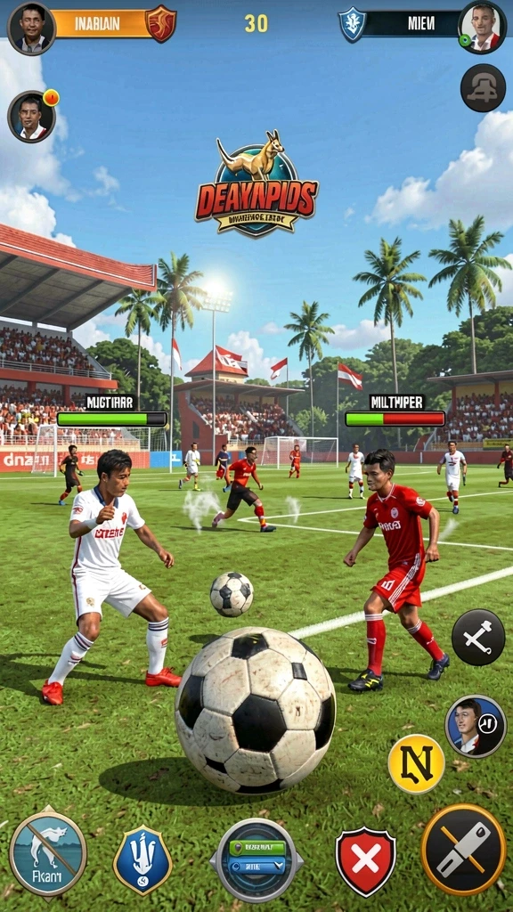 Screenshot menampilkan pemilihan level yang beragam.