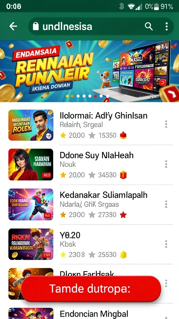 Tampilan antarmuka aplikasi yang menarik.