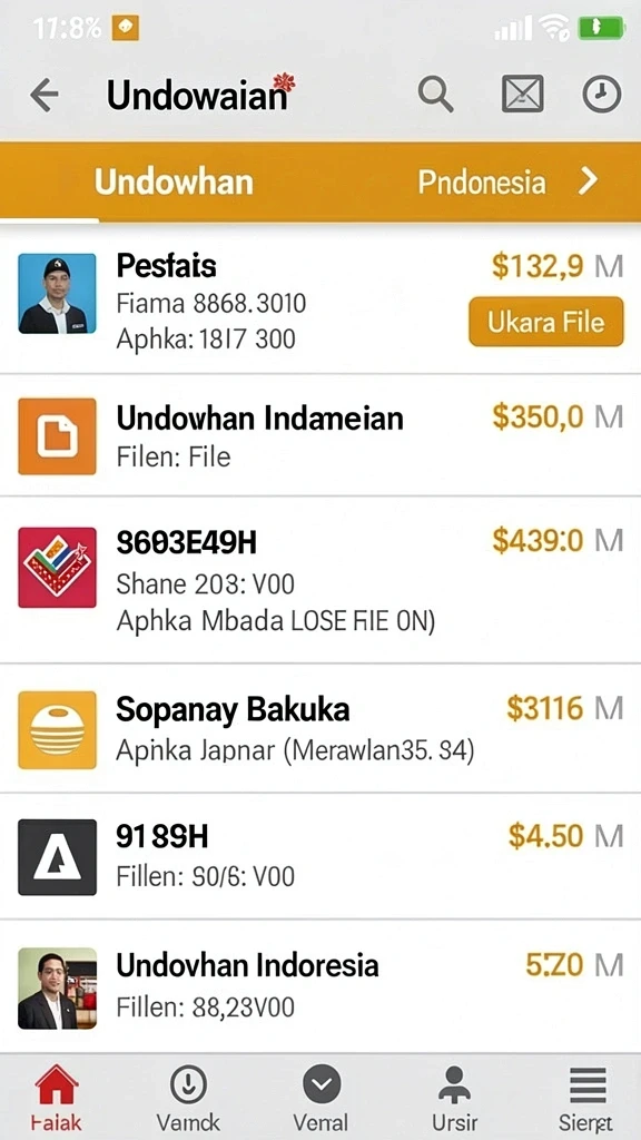 Tampilan antarmuka yang user-friendly.