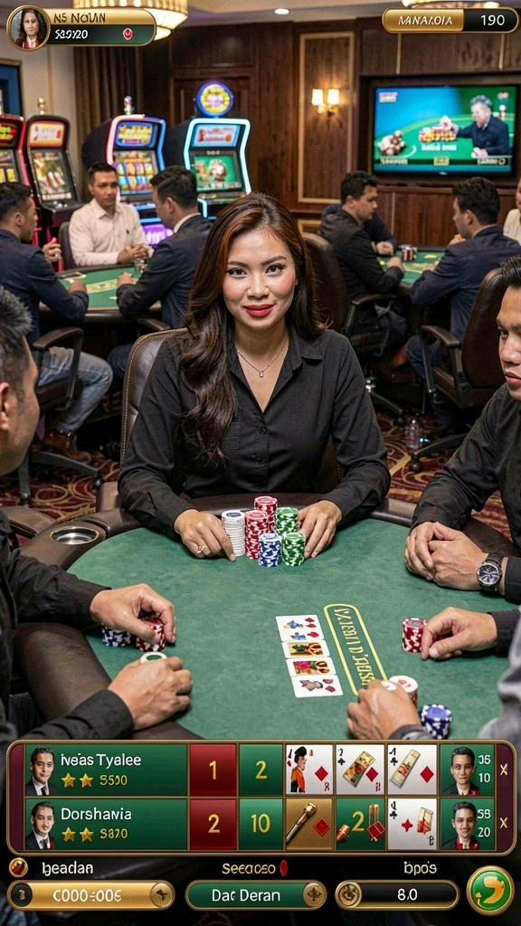 Fitur live dealer untuk pengalaman bermain yang lebih nyata.