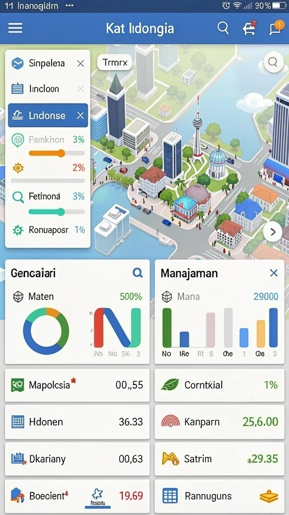 Berbagai mesin slot dengan tema yang beragam.