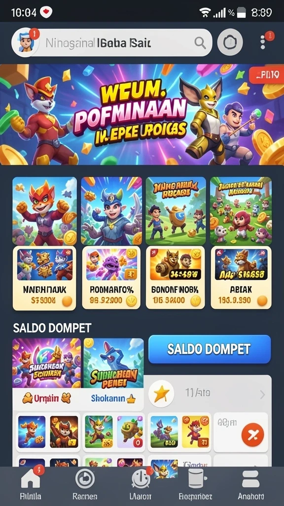 Tangkapan layar ketiga memperlihatkan karakter unik yang dapat dipilih.
