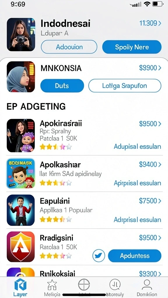 Tampilan antarmuka yang menarik untuk pemain baru.