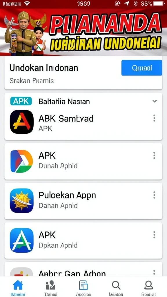 Tampilan antarmuka utama yang menarik.