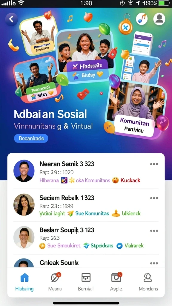Komunitas gamer aktif dengan fitur chat.