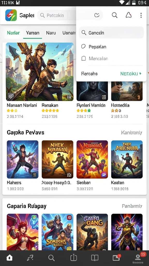 Tampilan awal aplikasi yang menarik dan mudah dinavigasi.