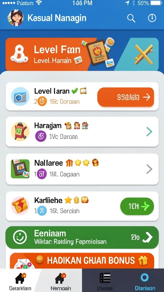 Sistem hadiah menarik yang menambah motivasi bermain.