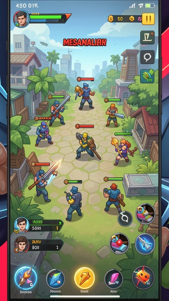 Bergabung dengan teman dan pemain lain dalam mode multiplayer.