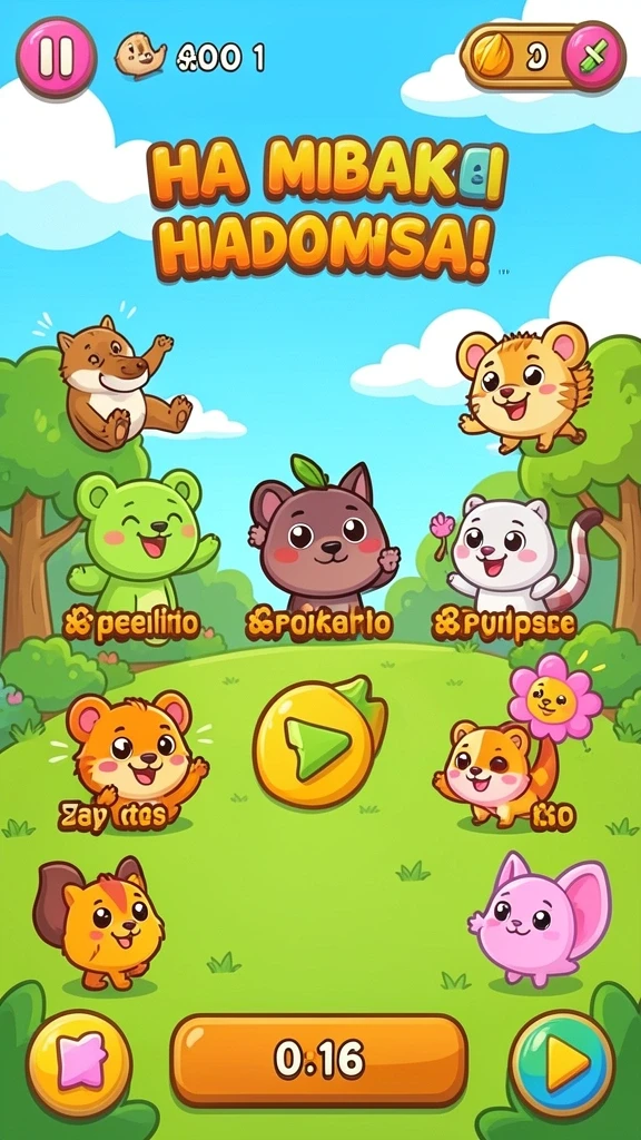 Tampilan awal game yang memukau dan menarik.
